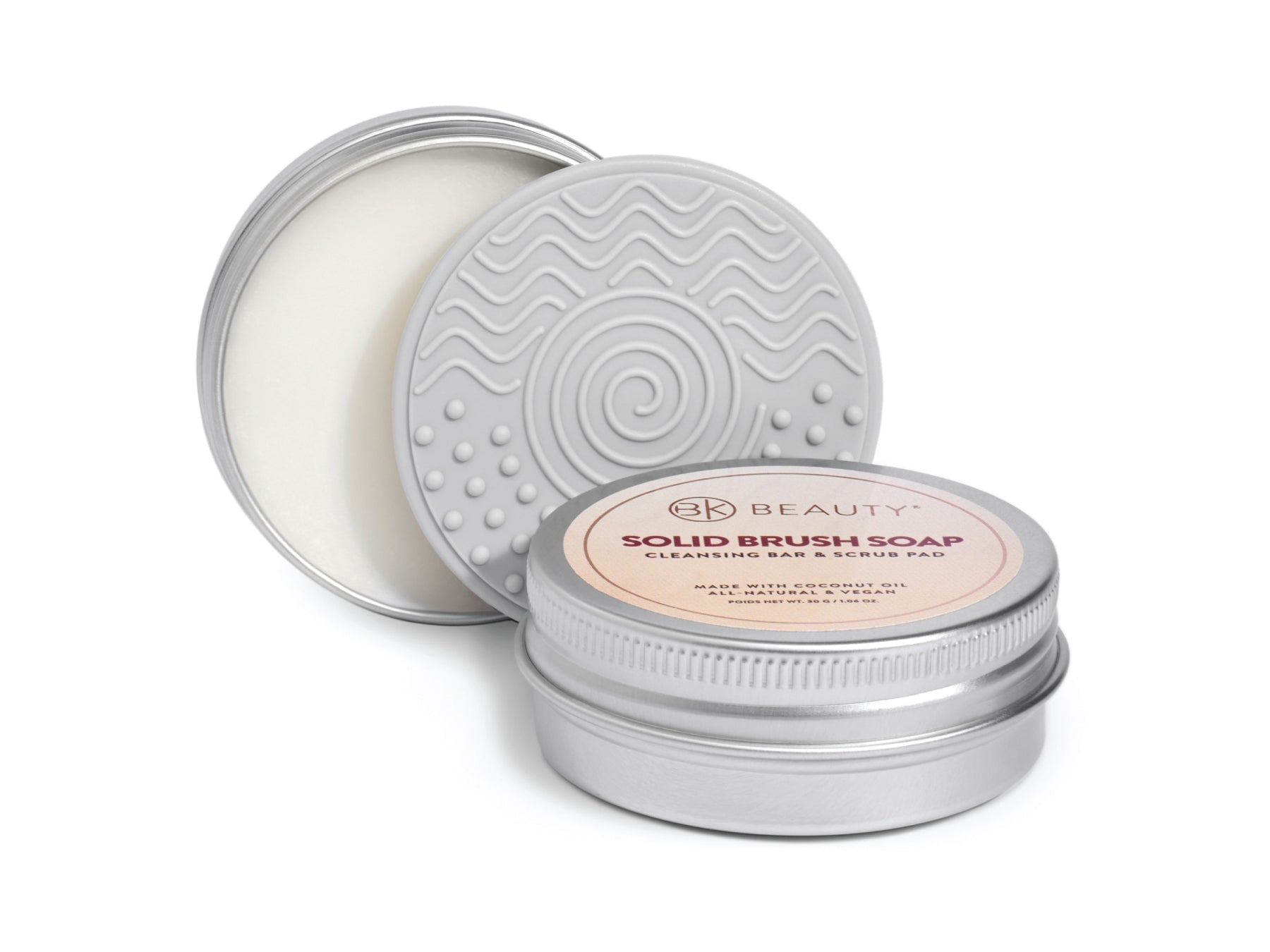 Solid Brush Soap with Cleaning Pad